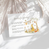 ウッドランドカンガルーの赤ちゃんシャワー用ブックス エンクロージャーカード