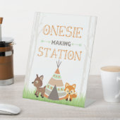 ウッドランドカンパーオンシ作成駅台座看板 台座サイン (インサイチュ)