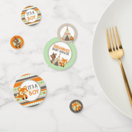 ウッドランドカンパーテエペキツネベビーシャワー装飾 コンフェッティ