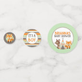ウッドランドカンパーテエペキツネベビーシャワー装飾 コンフェッティ (正面)