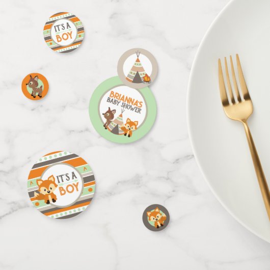 ウッドランドカンパーテエペキツネベビーシャワー装飾 コンフェッティ (グループ)