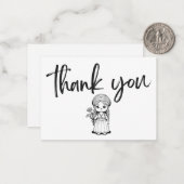 ウッドランドガールデイジーサンキューカード ノートカード (正面/裏面インサイチュ)