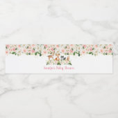 ウッドランドガールピンクフローラ赤ちゃんシャワー ペットボトルラベル (シングルラベル)