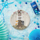 ウッドランドガールベビーシャワー ペーパープレート (パーティー)