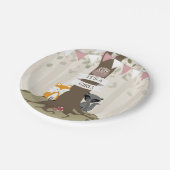 ウッドランドガールベビーシャワー ペーパープレート (アングル)