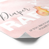 ウッドランドキツネおむつラッフルベビーシャワーサイン ポスター (角)