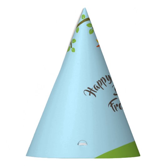 ウッドランドキツネかわいい子供の誕生日パーティー パーティーハット (左)