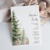 ウッドランドキツネアドベンチャーが赤ちゃんシャワーを待つ 招待状