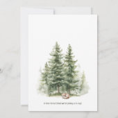 ウッドランドキツネアドベンチャーが赤ちゃんシャワーを待つ 招待状 (裏面)