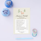 ウッドランドキツネガールベビーシャワーミイラまたはダディーゲーム チラシ (シングル)