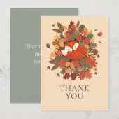 ウッドランドキツネクブサンキューユー サンキューカード (正面/裏面)