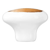 ウッドランドキツネグリーンリーフォレストボタニカル葉 セラミックノブ (側面)