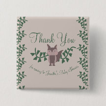 ウッドランドキツネグリーンリーベビーシャワー素朴ギフト