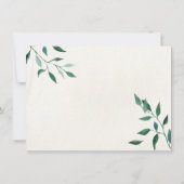 ウッドランドキツネニュートラルベビーシャワー 招待状 (裏面)