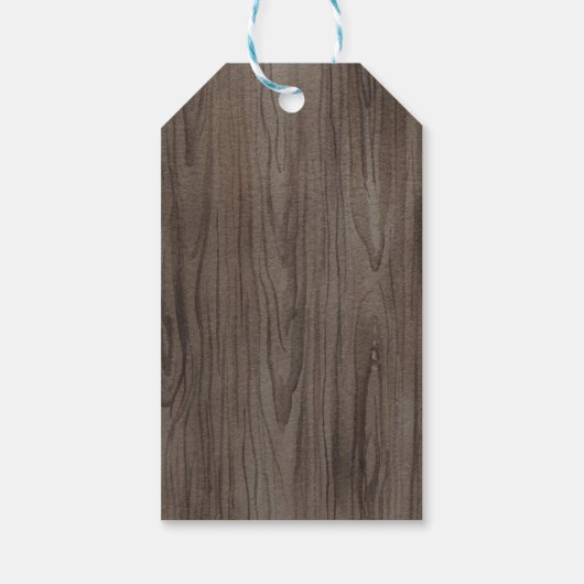 ウッドランドキツネフォレスト1st誕生日パーティーベビーシャワー ギフトタグ (裏面)