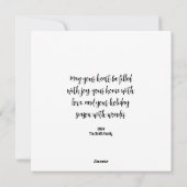 ウッドランドキツネフラットホリデーカード シーズンカード (裏面)