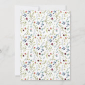 ウッドランドキツネフローラ男女兼用ベビーシャワー 招待状 (裏面)