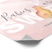 ウッドランドキツネベビーは甘い赤ちゃんシャワーの装飾 ポスター (角)