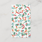 ウッドランドキツネベビーシャワーおむつラッフルチケット エンクロージャーカード (裏面)