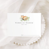 ウッドランドキツネベビーシャワーアドバイスカード 招待状