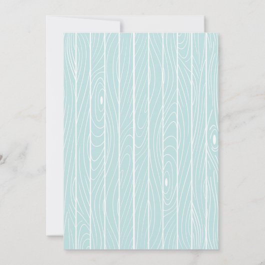 ウッドランドキツネベビーシャワー招待状オーディアー 招待状 (裏面)