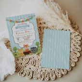 ウッドランドキツネベビーシャワー招待状オーディアー 招待状