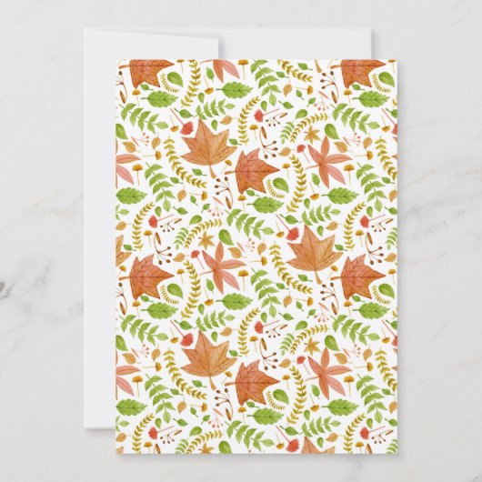 ウッドランドキツネベビーシャワー招待状/母とベビー 招待状 (裏面)