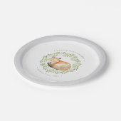 ウッドランドキツネベビーシャワー ペーパープレート (アングル)