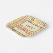 ウッドランドキツネボホーレインボーファースト誕生日 ペーパープレート (傾斜あり)