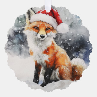 ウッドランドキツネ紙オーナメントカード オーナメントカード