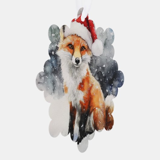 ウッドランドキツネ紙オーナメントカード オーナメントカード (右)