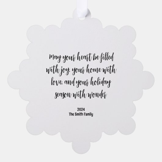 ウッドランドキツネ紙オーナメントカード オーナメントカード (裏面)