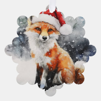 ウッドランドキツネ紙オーナメントカード オーナメントカード