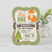 ウッドランドキツネ誕生日パーティーへの招待 招待状 (スタンド正面)