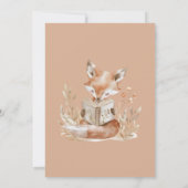 ウッドランドキツネ読ズA Book 1st Birthdayパーティー 招待状 (裏面)