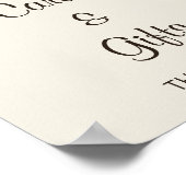 ウッドランドキツネ赤ちゃんシャワーカード&ギフトサイン ポスター (角)