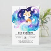 ウッドランドキツネ魔法誕生日 招待状 (スタンド正面)