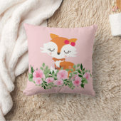 ウッドランドキツネ、かわいいキツネ。 クッション (ブランケット)