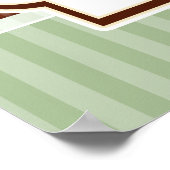 ウッドランドキツネ；オレンジ、セージ、茶色の赤ちゃんシャワー ポスター (角)