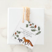 ウッドランドキツネ&ハレベビーシャワー誕生日 フェイバータグ (インサイチュ)