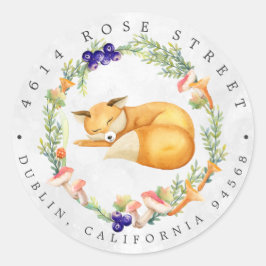 ウッドランドキツネ |フォレストベビー差出人住所 ラウンドシール