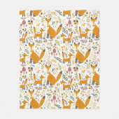 ウッドランドキツネ フリースブランケット (正面)