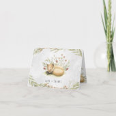 ウッドランドキツネ |森の赤ちゃんシャワーありがとう サンキューカード (正面)