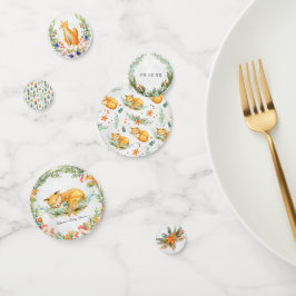 ウッドランドキツネ |森林動物のパーティー コンフェッティ