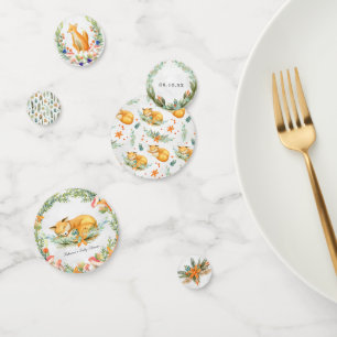 ウッドランドキツネ  森林動物のパーティー コンフェッティ