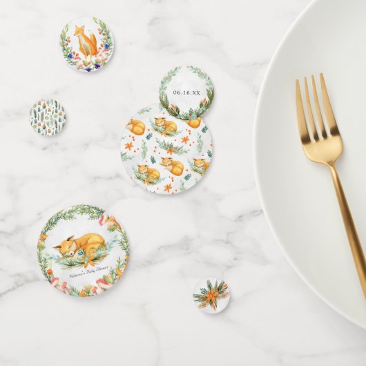 ウッドランドキツネ |森林動物のパーティー コンフェッティ (グループ)