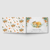 ウッドランドキツネ |森林動物の赤ちゃんシャワー ゲストブック (全面)