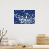 ウッドランドキャノピー02 – シアノタイプ効果 ポスター (キッチン)