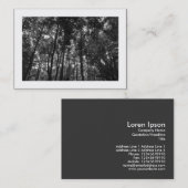 ウッドランドキャノピー02 BW (縁ど) 名刺 (正面/裏面)