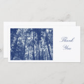 ウッドランドキャノピー – Cyanotype効果 – ありがとうございます サンキューカード (正面/裏面)